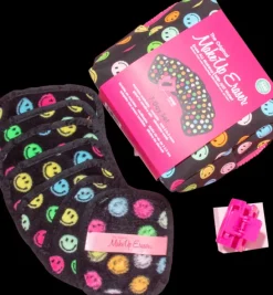 Make-Up Eraser Make-Up Eraser Smiley 7-Day Set = 7 x Make-Up Eraser Pads + Bag + Haarspange