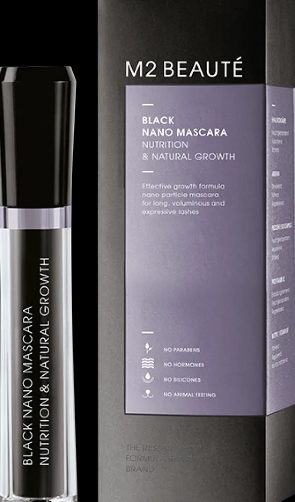 M2Beauté Black Nano Mascara Nutrition & Natural Growth