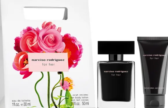 Narciso Rodriguez For Her Shopping Bag Set = EdT Nat. Spray 30 ml + Body Lotion 50 ml