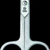 Pfeilring 9cm, Kombischere, strichmattiert, vernickelt, gebogen, in Blister