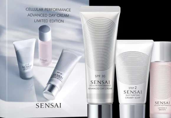 Sensai Cellular Performance Advanced Day Cream Set = Advanced Day Cream 50ml + SP Creamy Soap 30ml + CP Lotion II 20ml
