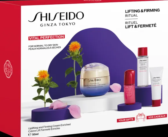 Shiseido Vital Perfection Enriched Value Set = Upl.&Firm. Cream Enriched 50 ml + Clarifying Foam 15 ml + Treatment Softener 30 ml + Power Inf. Conc. 10 ml